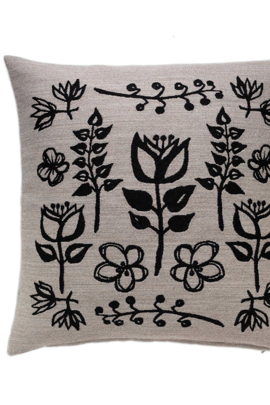 Magic Garden Cushion Cover, Black Pattern Miiko