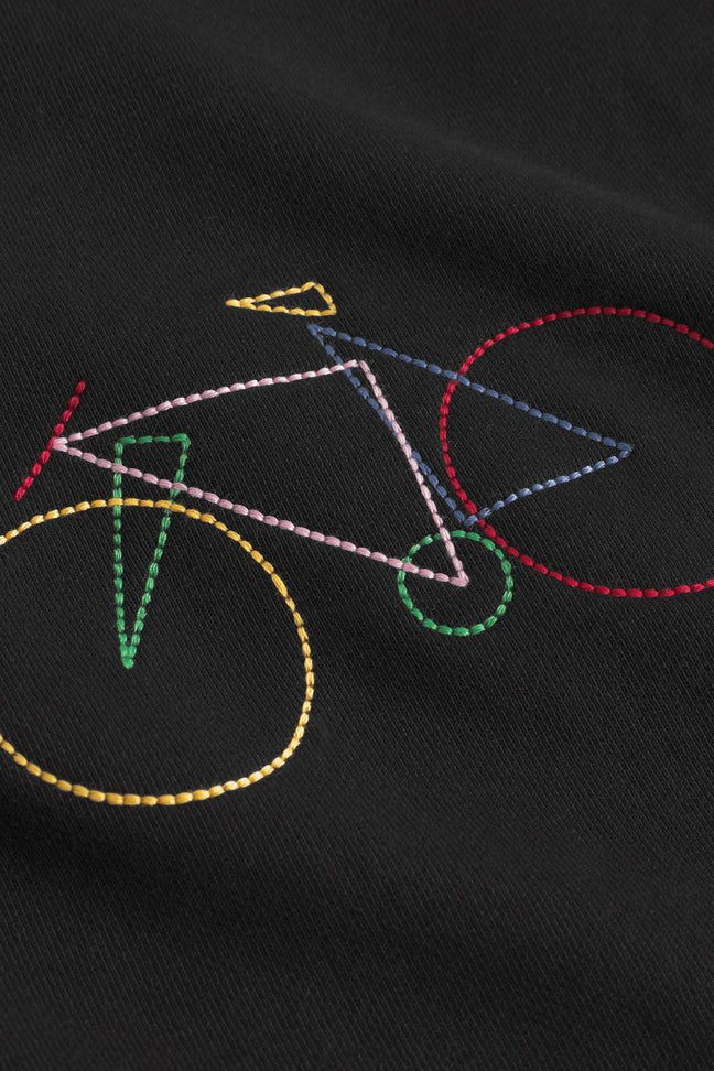 Hoodie Falun Paper Cut Bike Black Dedicated