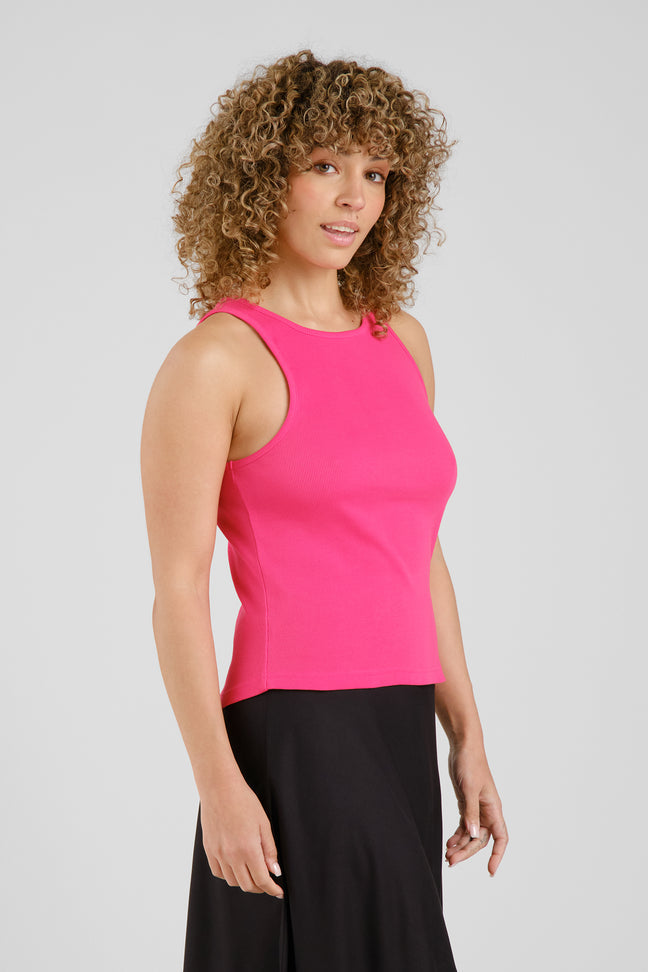 Rib Top Valdermarsvik Raspberry Pink Dedicated