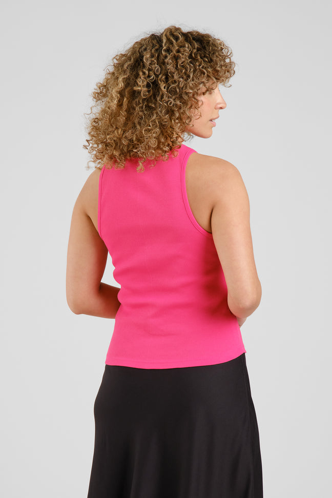 Rib Top Valdermarsvik Raspberry Pink Dedicated