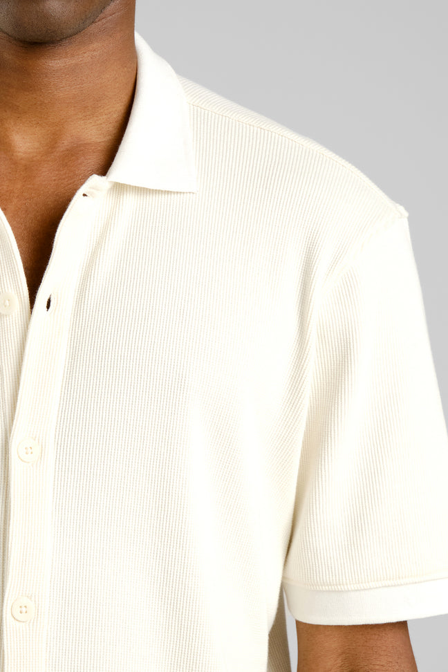 Shirt Falkvik Waffle Off-White Dedicated