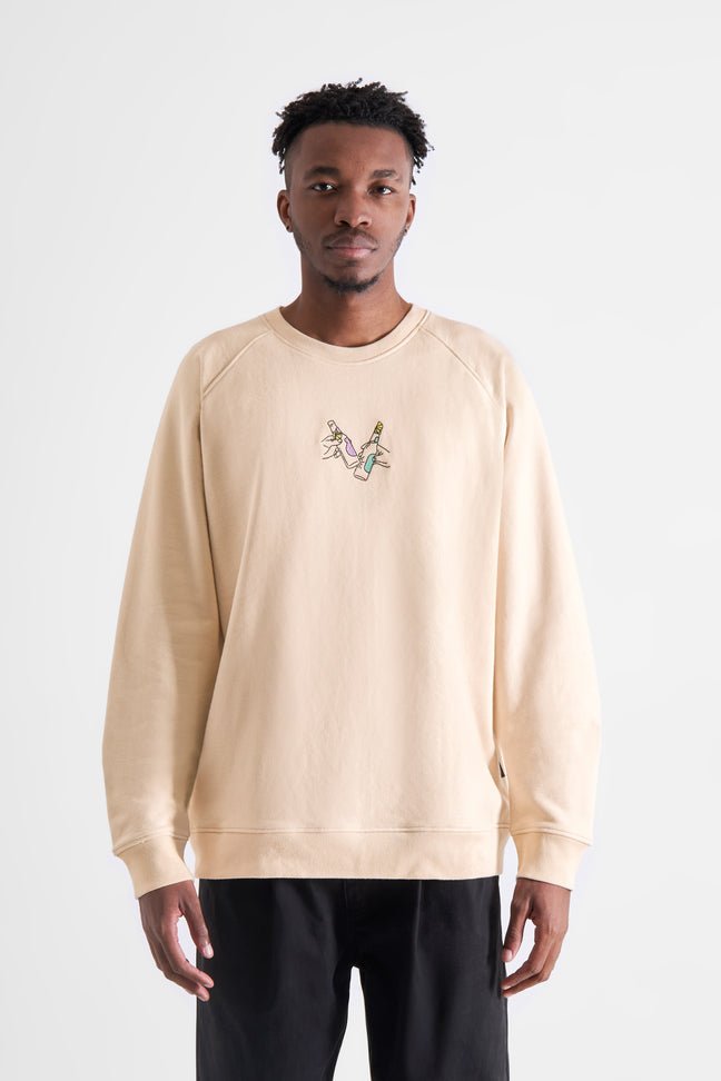 Sweatshirt Malmoe Cheers Oat White Dedicated