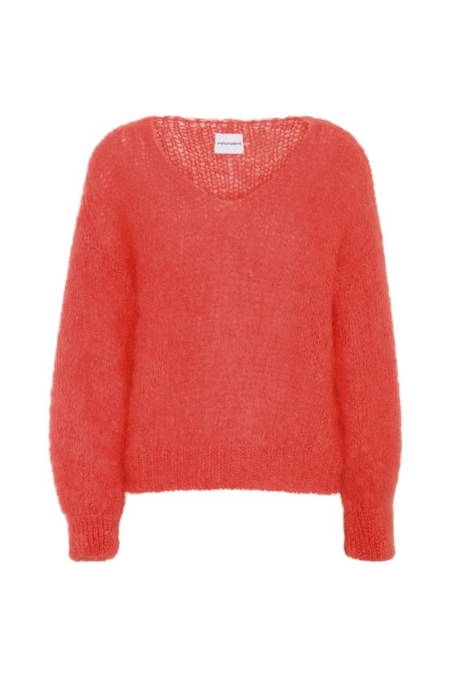  Milana LS Mohair Knit (Coral red) 