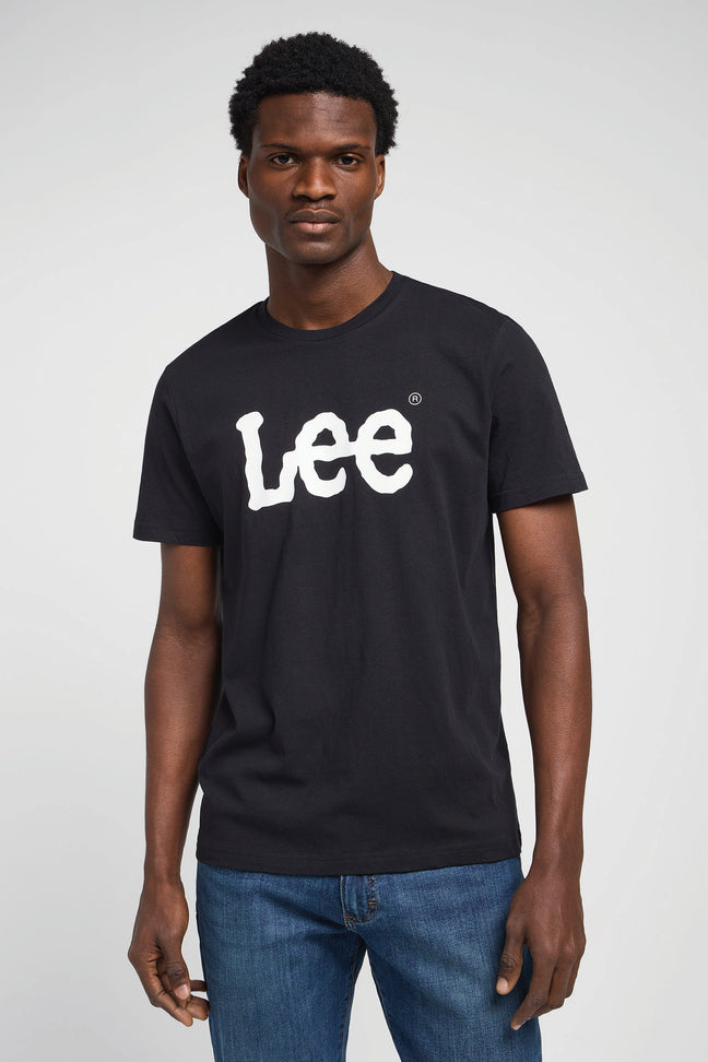 WOBBLY LOGO TEE BLACK Lee