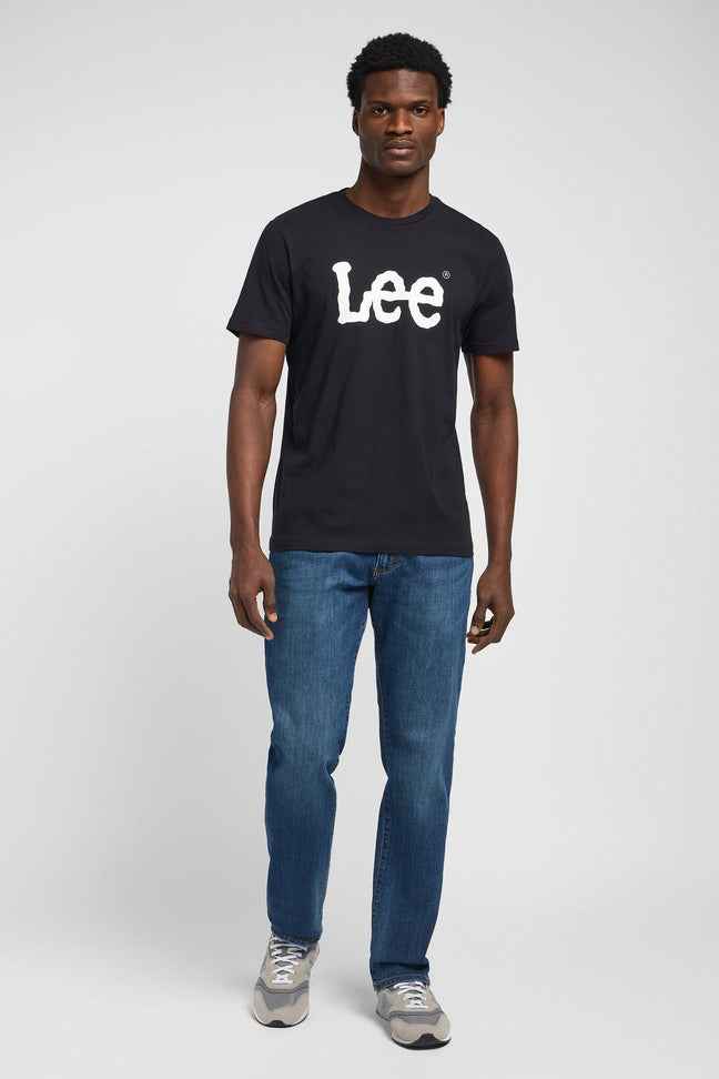 WOBBLY LOGO TEE BLACK Lee
