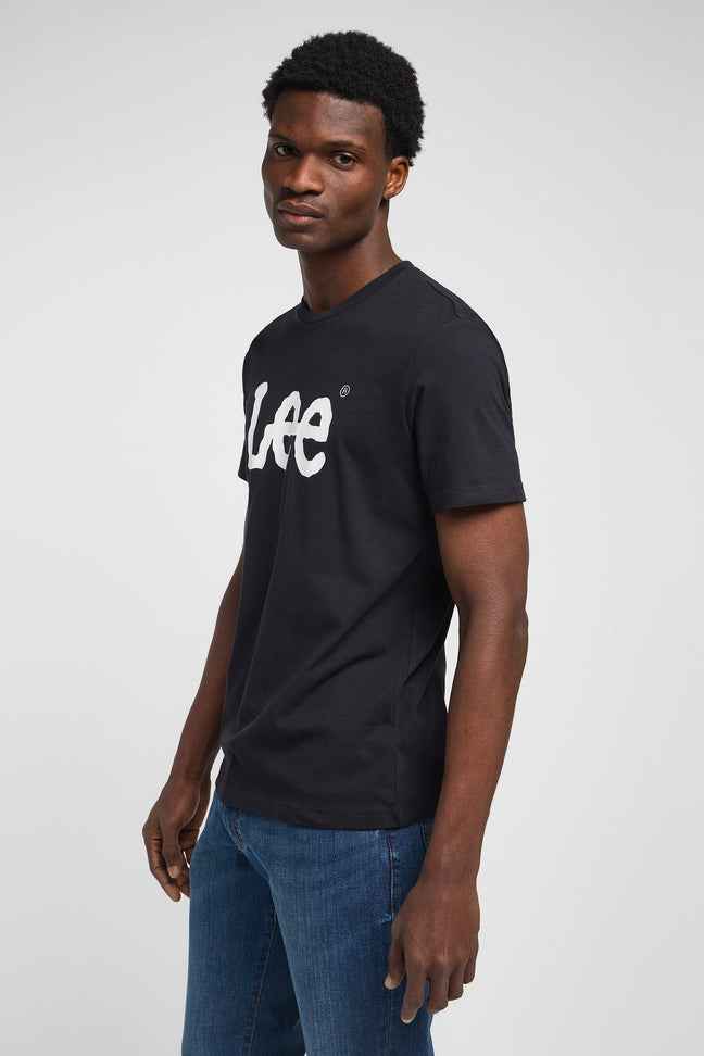 WOBBLY LOGO TEE BLACK Lee