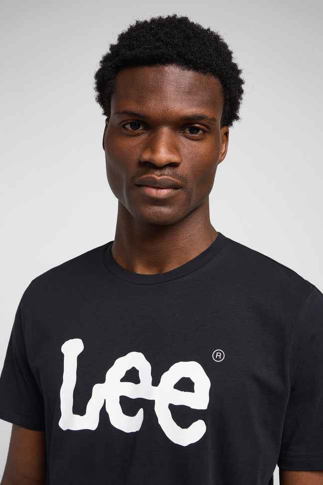 WOBBLY LOGO TEE BLACK Lee