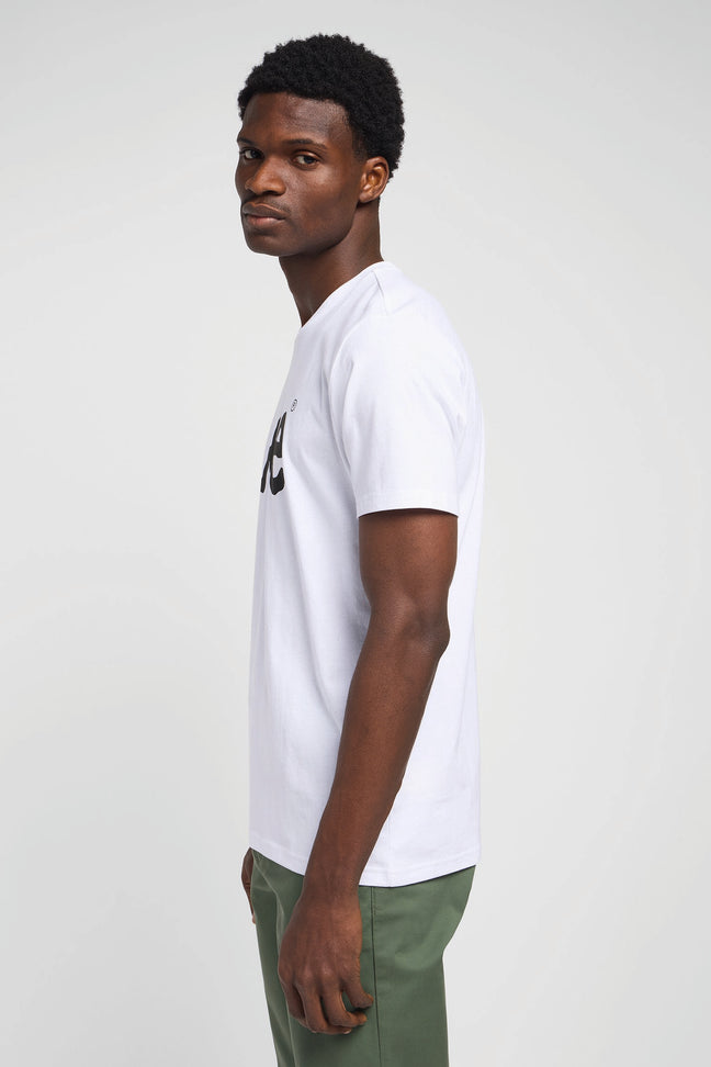 WOBBLY LOGO TEE WHITE Lee