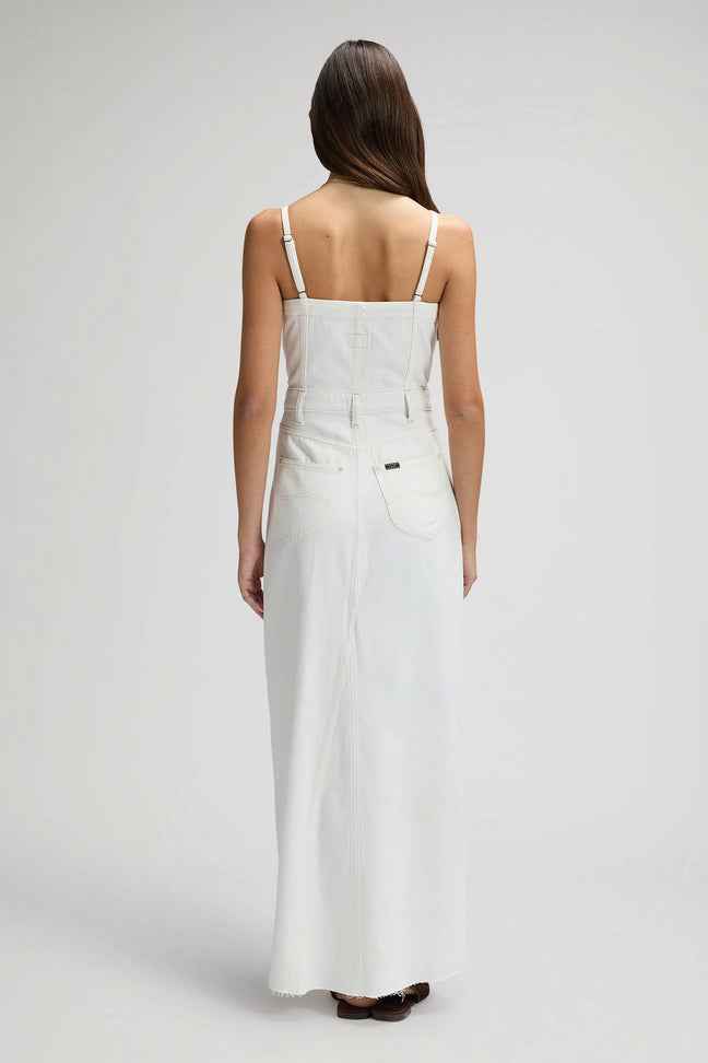 MAXI DENIM DRESS POWDER WHITE Lee