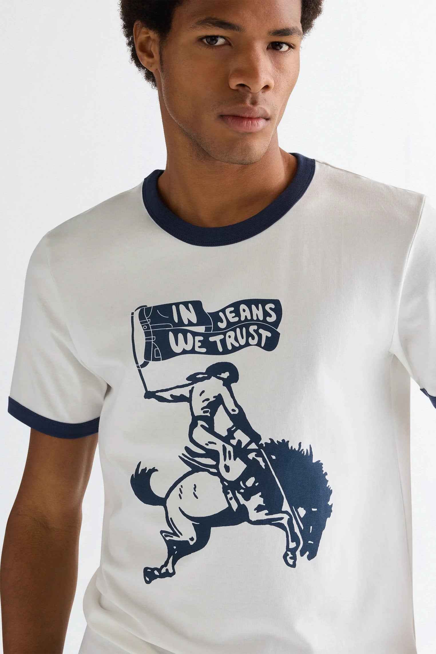 RINGER TEE WORN WHITE Wrangler