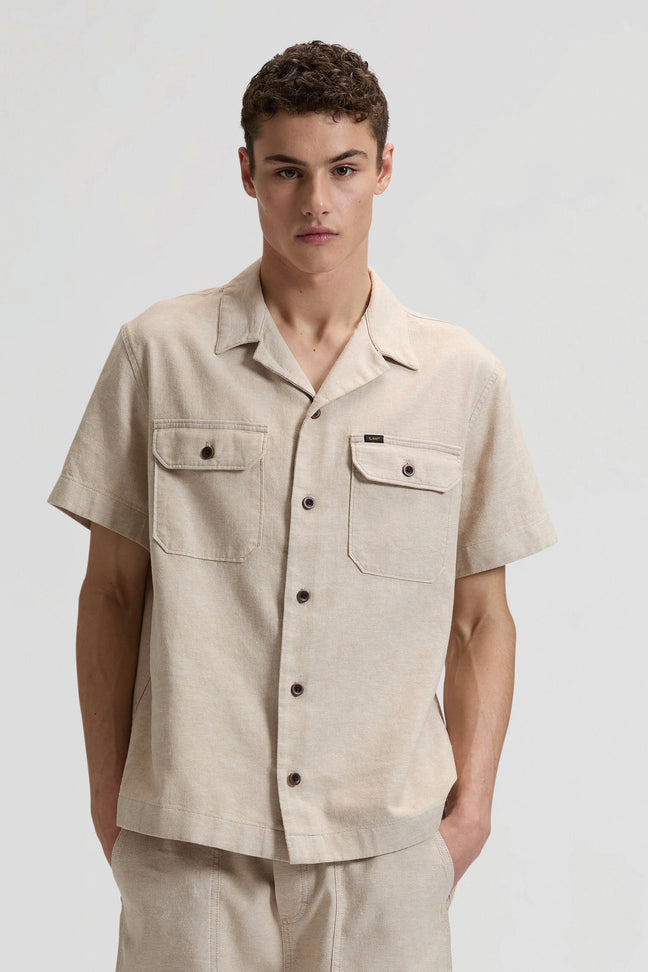 SS UTILITY CAMP SHIRT WHEAT Lee