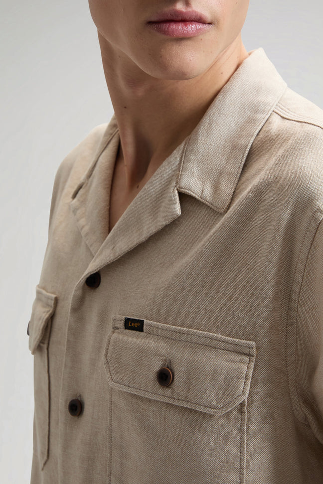 SS UTILITY CAMP SHIRT WHEAT Lee