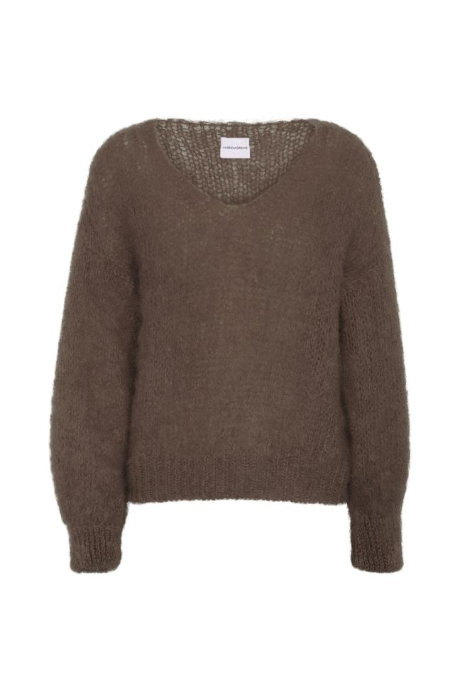 Milana LS Mohair Knit (Dark brown)