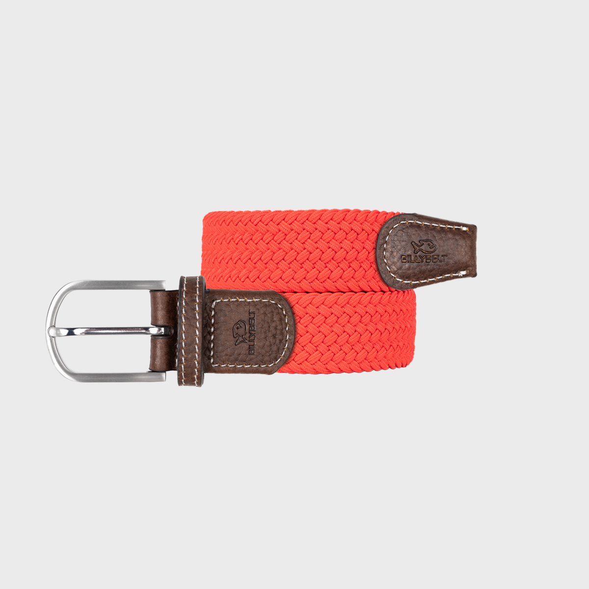 Solid elastic braided belt - Cherry tomato BILLYBELT