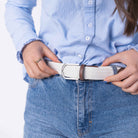 Coco White Braided Elastic Belt BILLYBELT