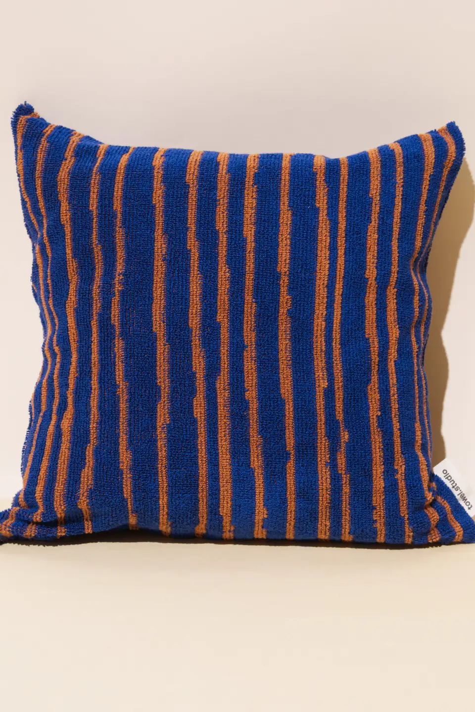 Stripe Throw Pillow | Azure & Chestnut towel.studio