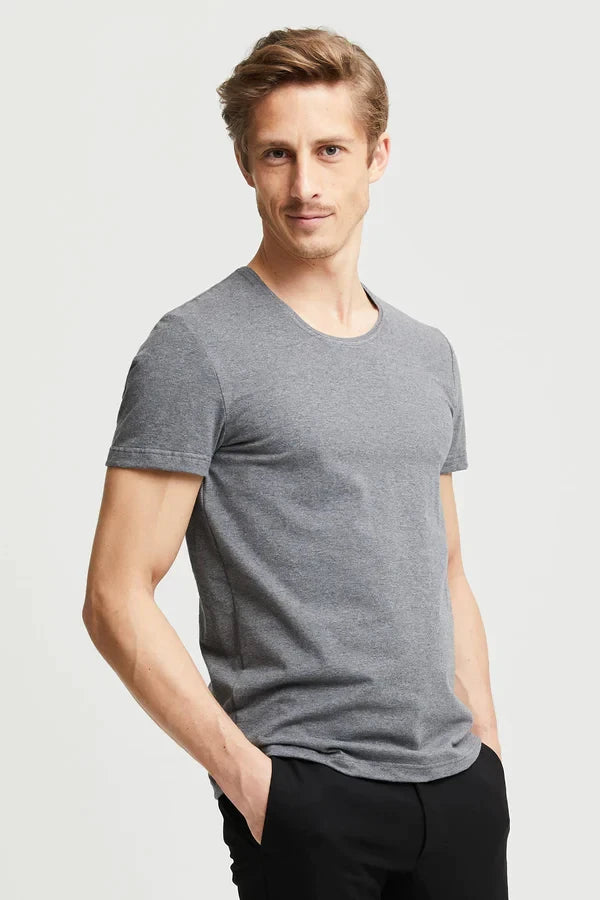 Henri Org. Cotton T-Shirt Grey