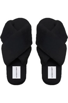 Lou Faux Fur Slippers Black Americandreams