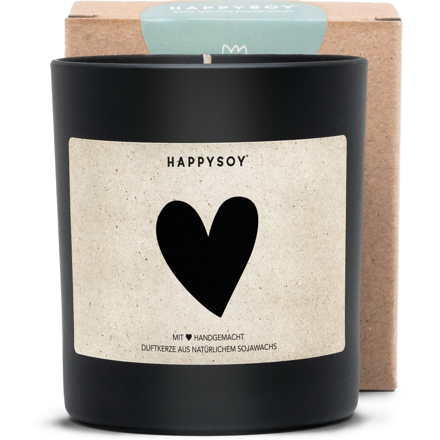 Scented candle - Heart symbol Happysoy