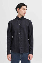 Anton LS Fil A Fil Shirt - Navy Casual Friday