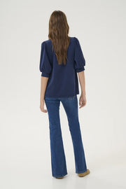 21 THE PUFF BLOUSE - Blue My Essential Wardrobe