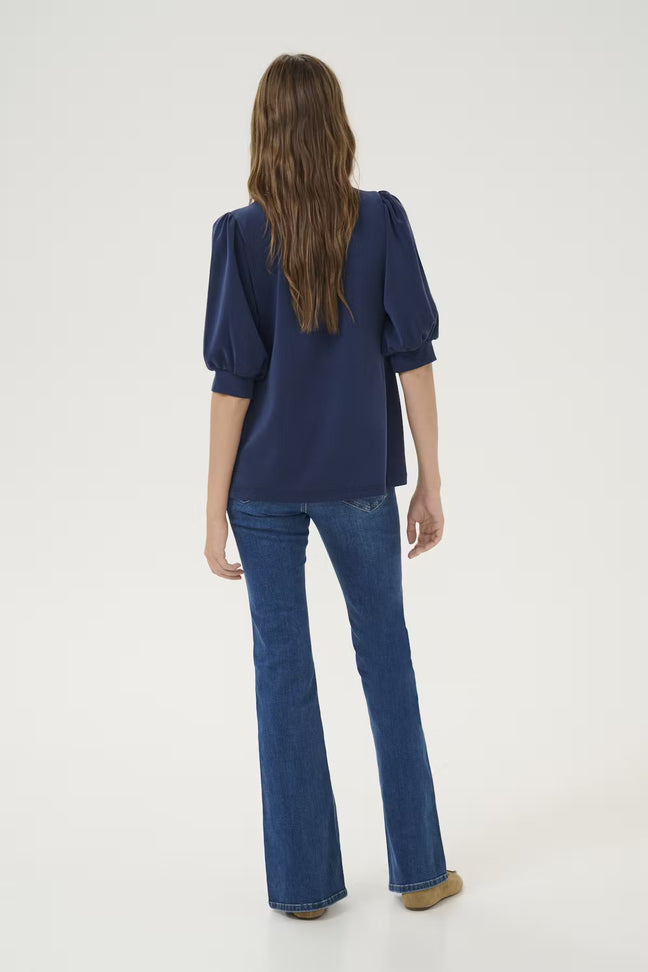 21 THE PUFF BLOUSE - Blue My Essential Wardrobe