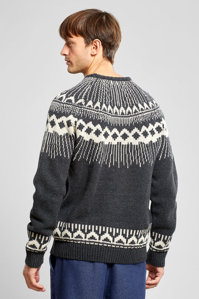 Malung Fair Isle Dark Grey Melange