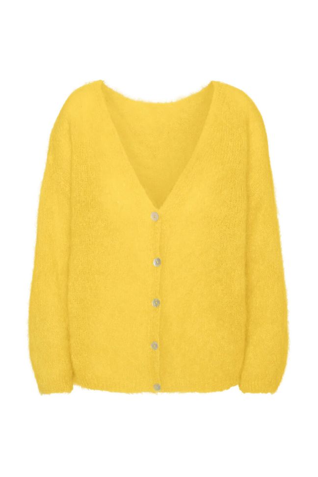 Cornelia LS Cardigan Yellow Americandreams