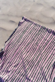 Stripe Beach Towel | Pink & Green towel.studio