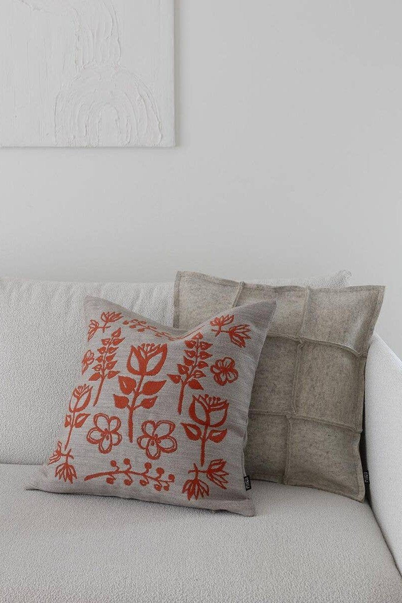 Magic Garden Cushion Cover, Orange Pattern Miiko