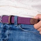 Elastic Braided Belt Plum BILLYBELT