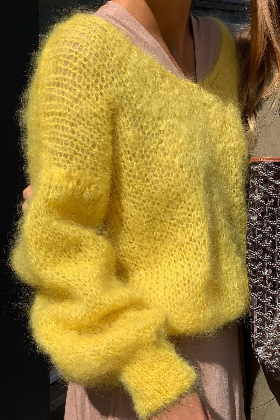 Milana LS Mohair Knit - Yellow Americandreams