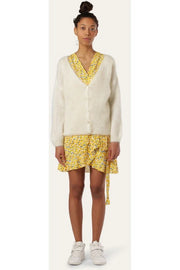 Cornelia LS Cardigan White