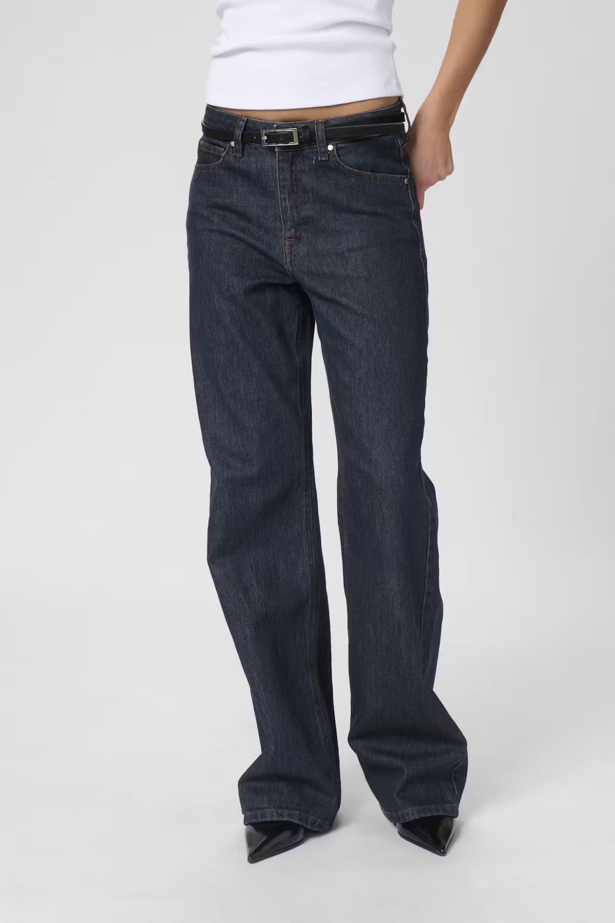 05 THE LOUIS HIGH WIDE Dark Blue Un-Wash My Essential Wardrobe