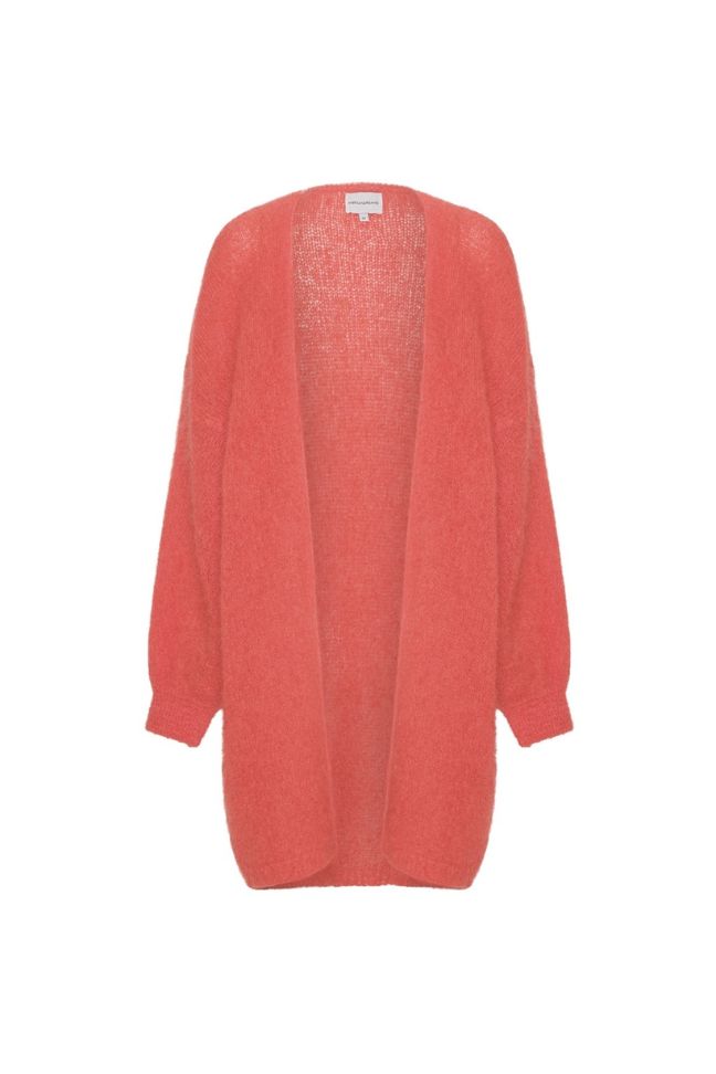 Lee Midi Cardigan Coral Red