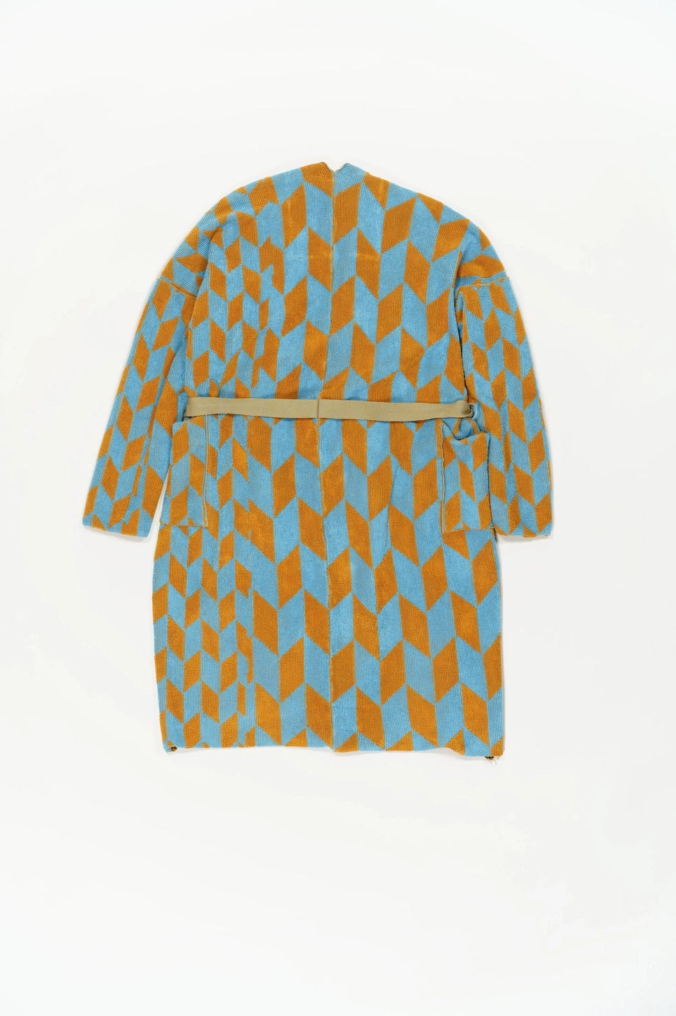 Knitted Bathrobe | Caramel & Sky | Arrow Tail towel.studio