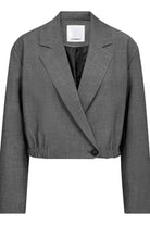 Co'couture JackyCC Crop Blazer, väriltään Mid Grey