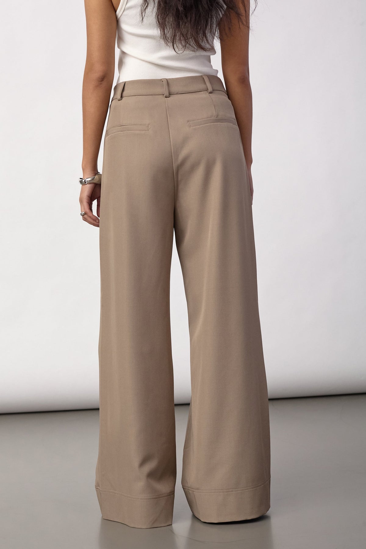 Co'couture LunaCC Pleat Pant, väriltään Taupe