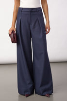 Co'couture LunaCC Pleat Pant, väriltään Navy