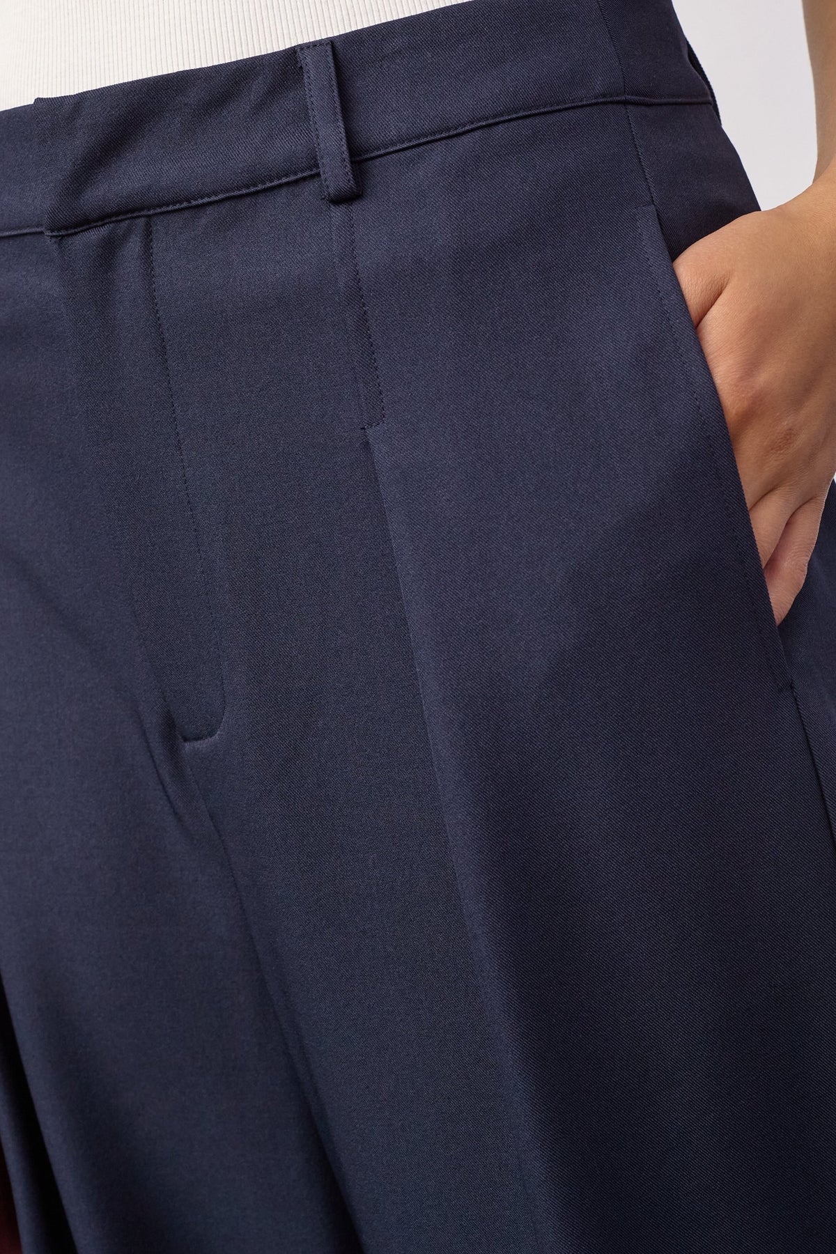 Co'couture LunaCC Pleat Pant, väriltään Navy