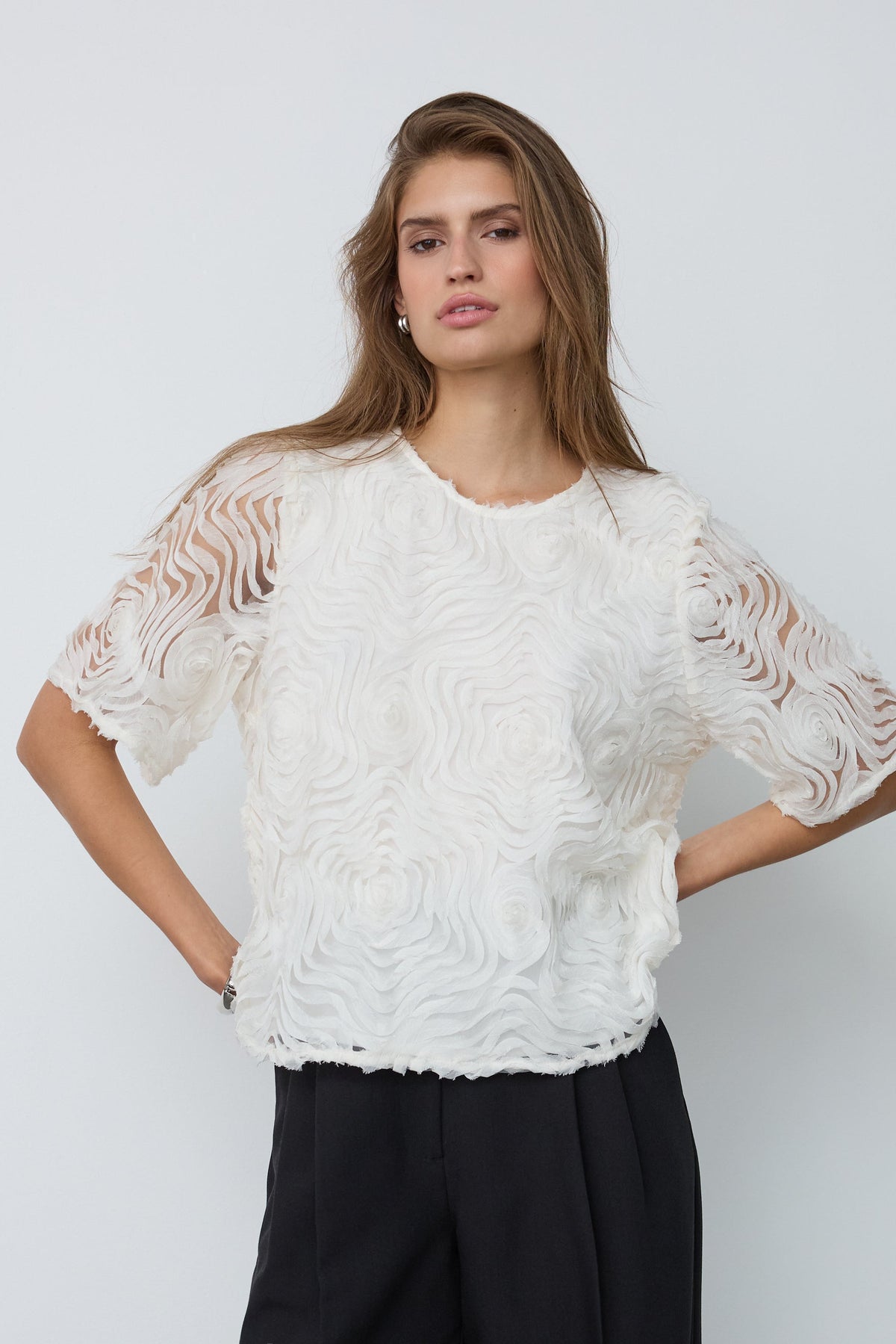 GiovannaCC SS Blouse lyhythihainen pusero off-white – Co'couture naisten pusero, RAGS Oulu (1/4)