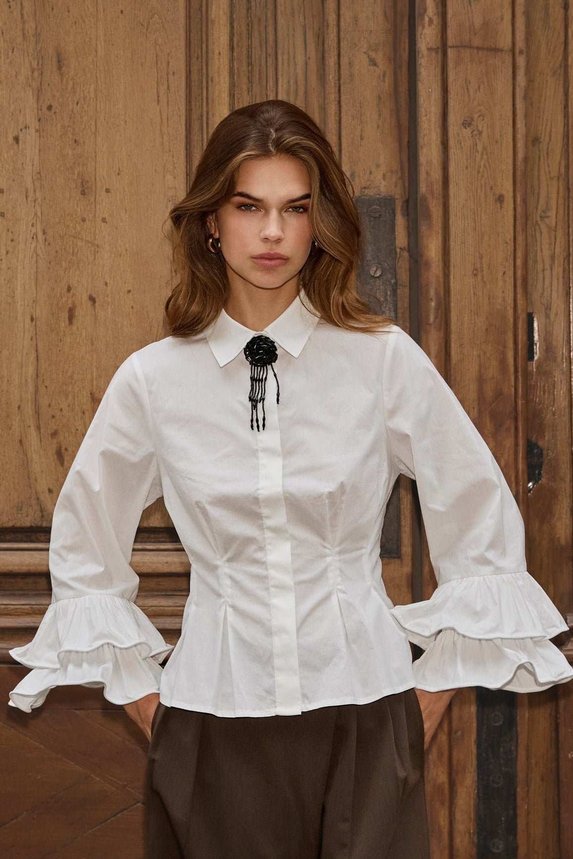 HalenCC Flare Pleat Shirt paita valkoinen – Co'couture naisten paita, RAGS Oulu