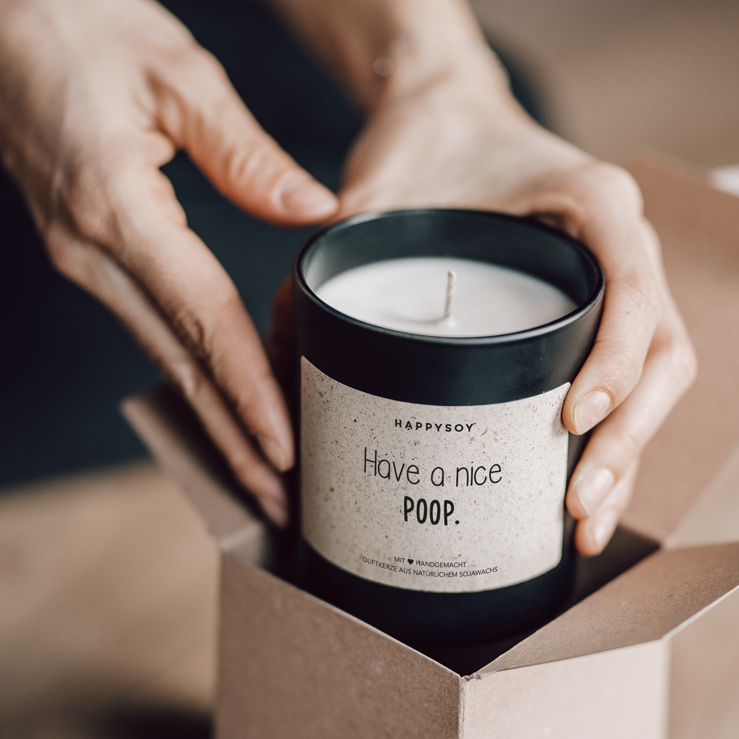 Scented candle - Have a nice poop Happysoy