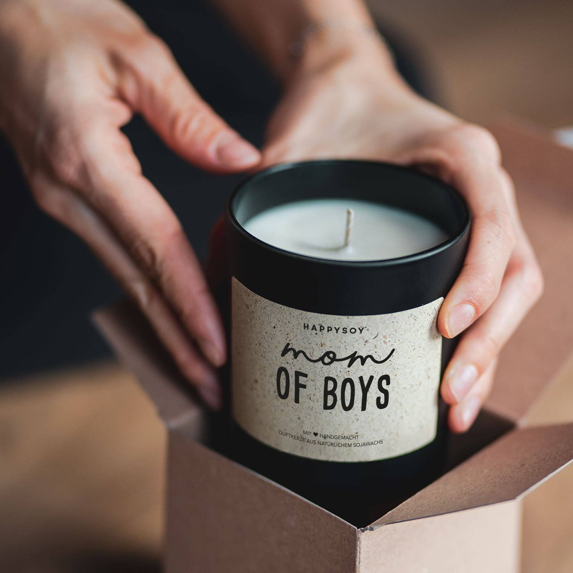 Scented candle | Mom of boys Happysoy