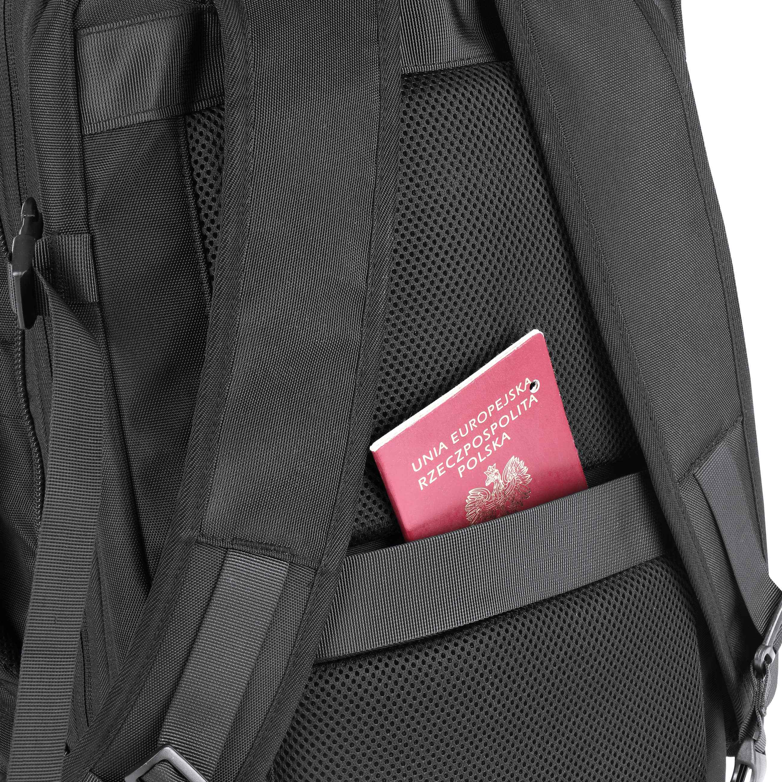 Travel Backpack: Black James Hawk