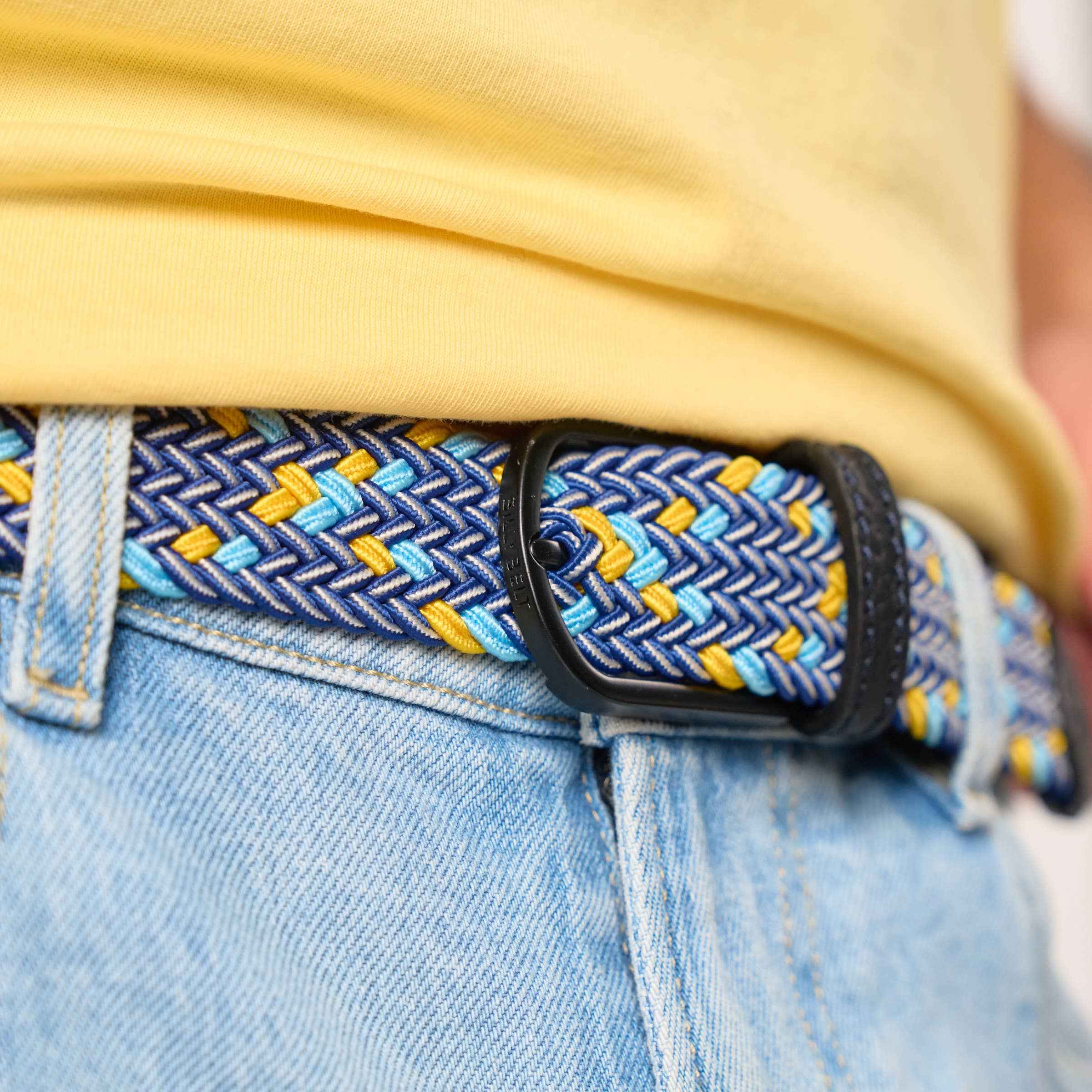 Multicolored elastic braided belt - Cusco BILLYBELT
