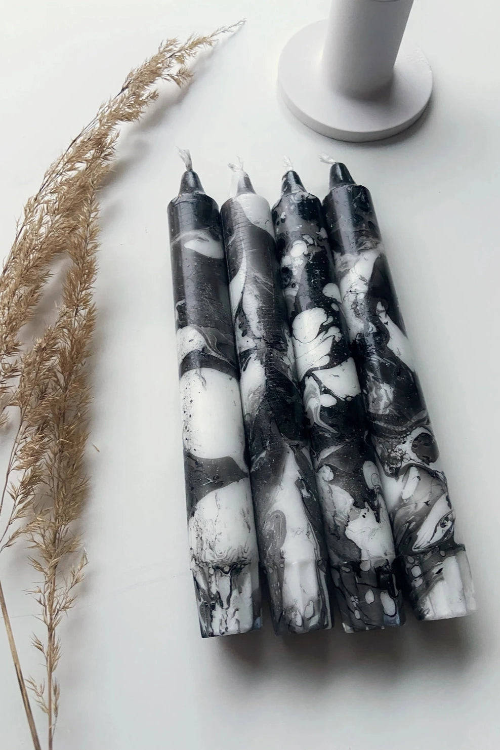 Dip Dye Candles *Marble Black* Miss Wildhorse