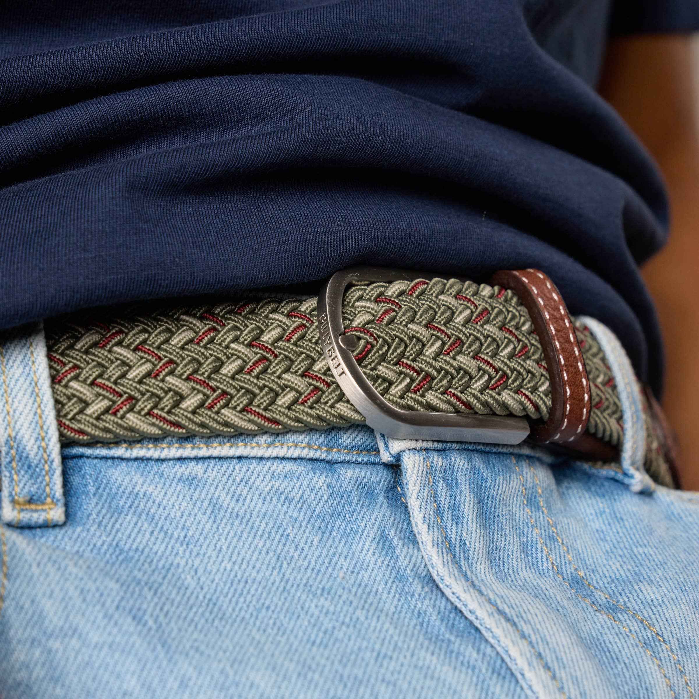 Multicolored elastic braided belt - Cancún BILLYBELT