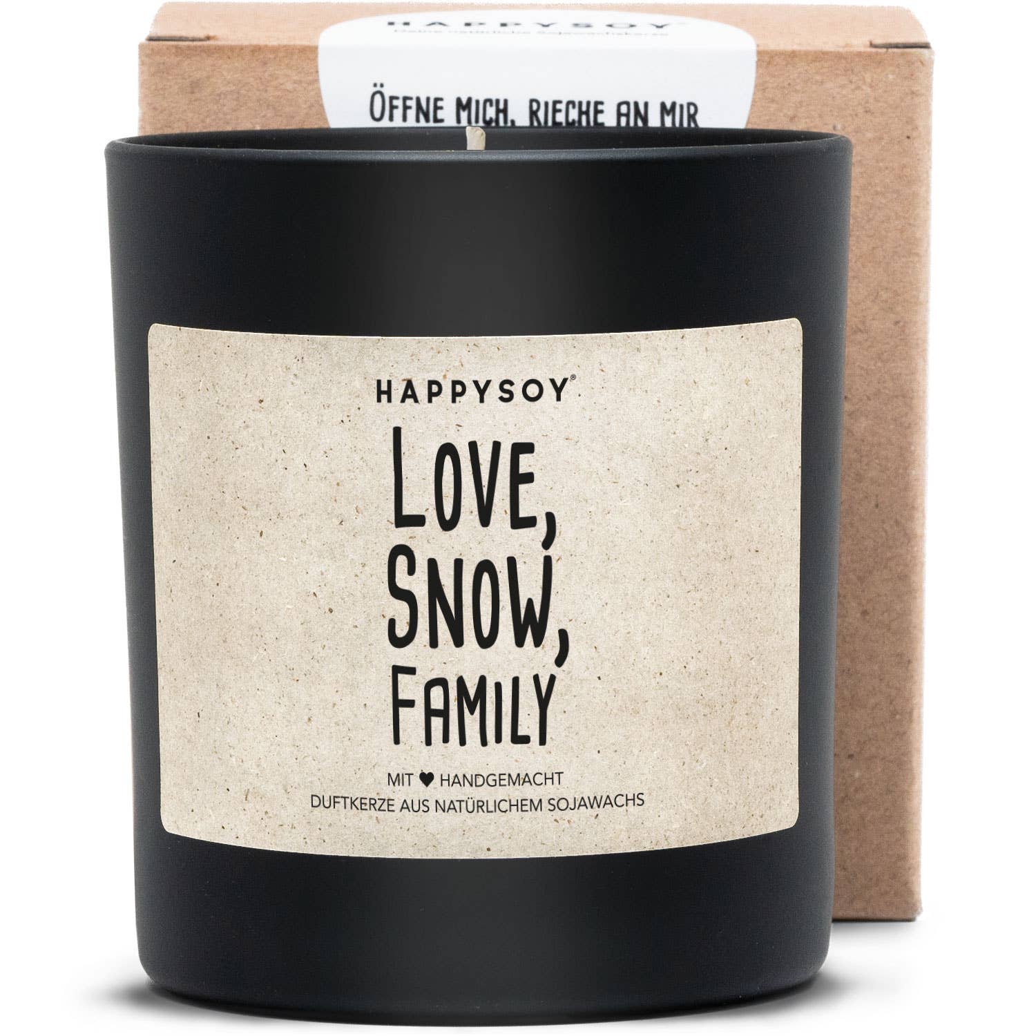 Scented candle | Love, Snow, Family Happysoy