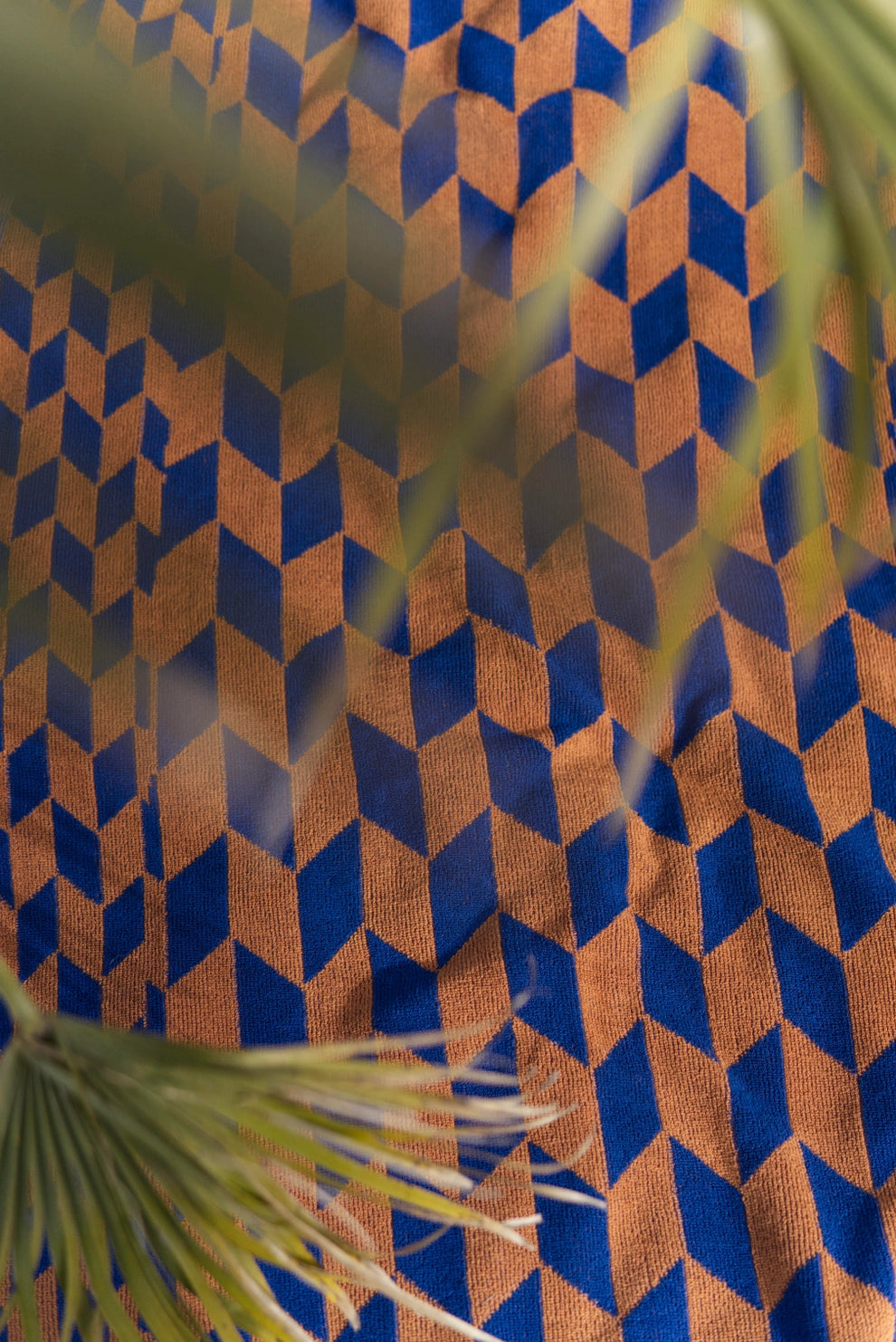 Arrow Tail Beach Towel | Azure & Chestnut towel.studio